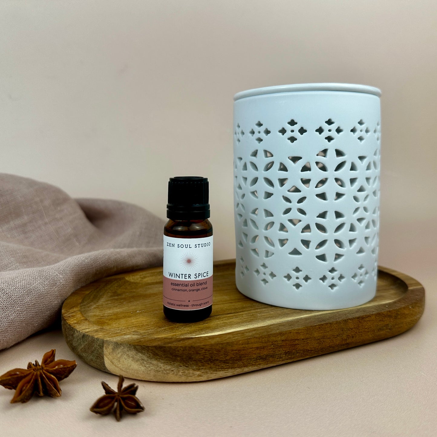 Aromatherapy Essential Oil Blend and Oil Burner Gift Set