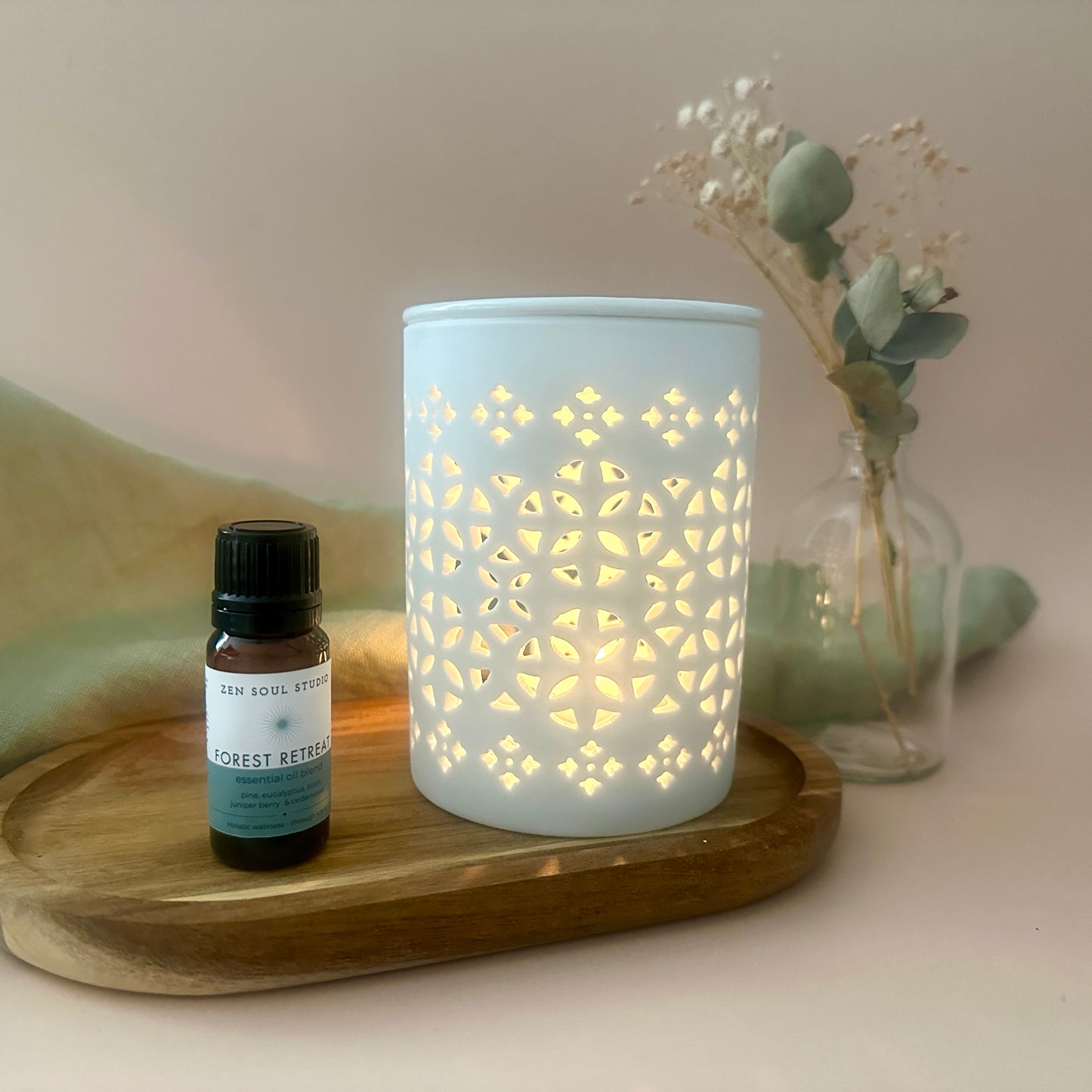 Aromatherapy Essential Oil Blend and Oil Burner Gift Set