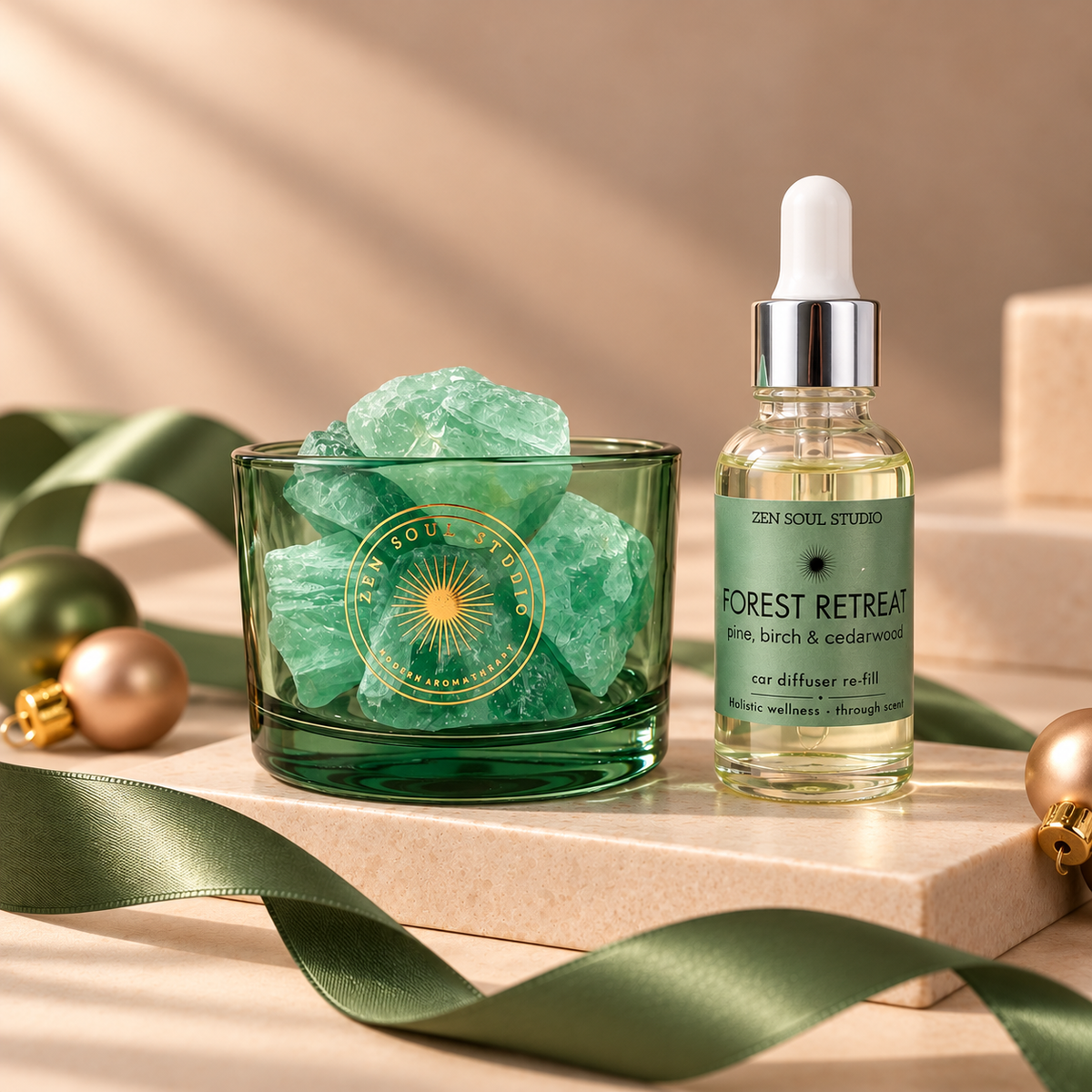 Green Fluorite Crystal Essential Oil Diffuser